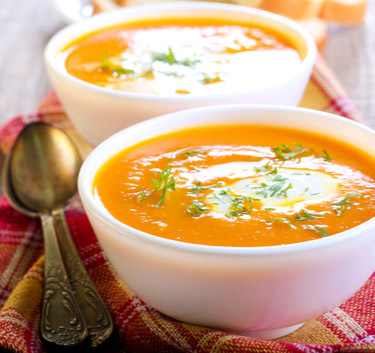 Velouté de potimarron et carottes Magimix.